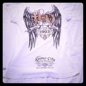 White Harley Davidson Top